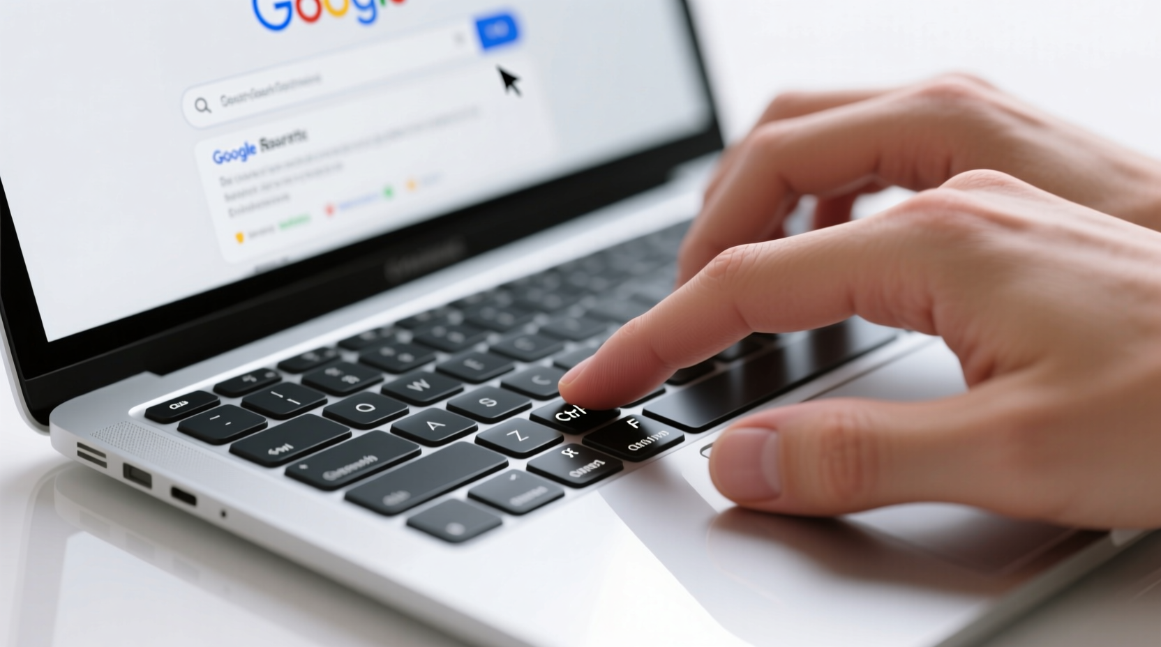 navigate google search results via keyboard shortcuts