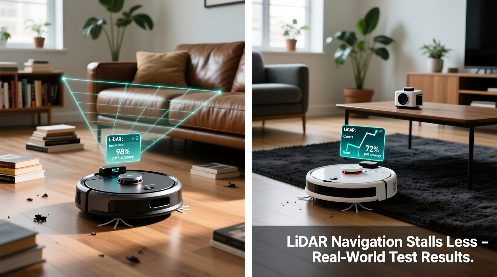 robot vacuums lidar vs camera navigation which one gets stuck less