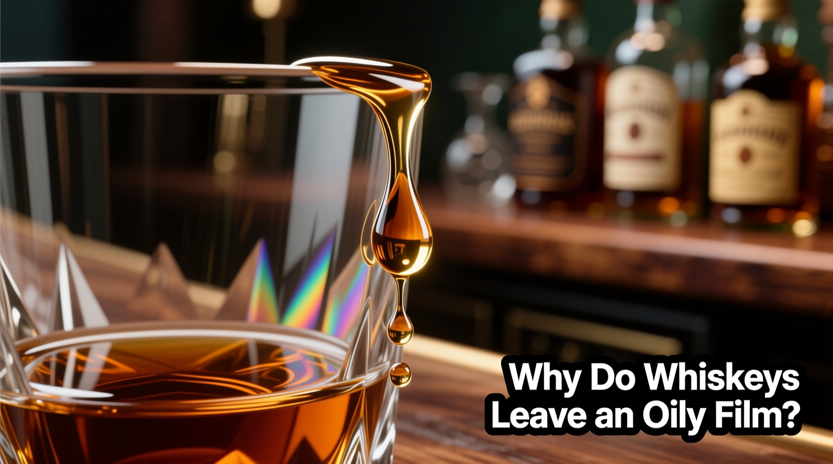 why do some whiskeys leave an oily film on the glass