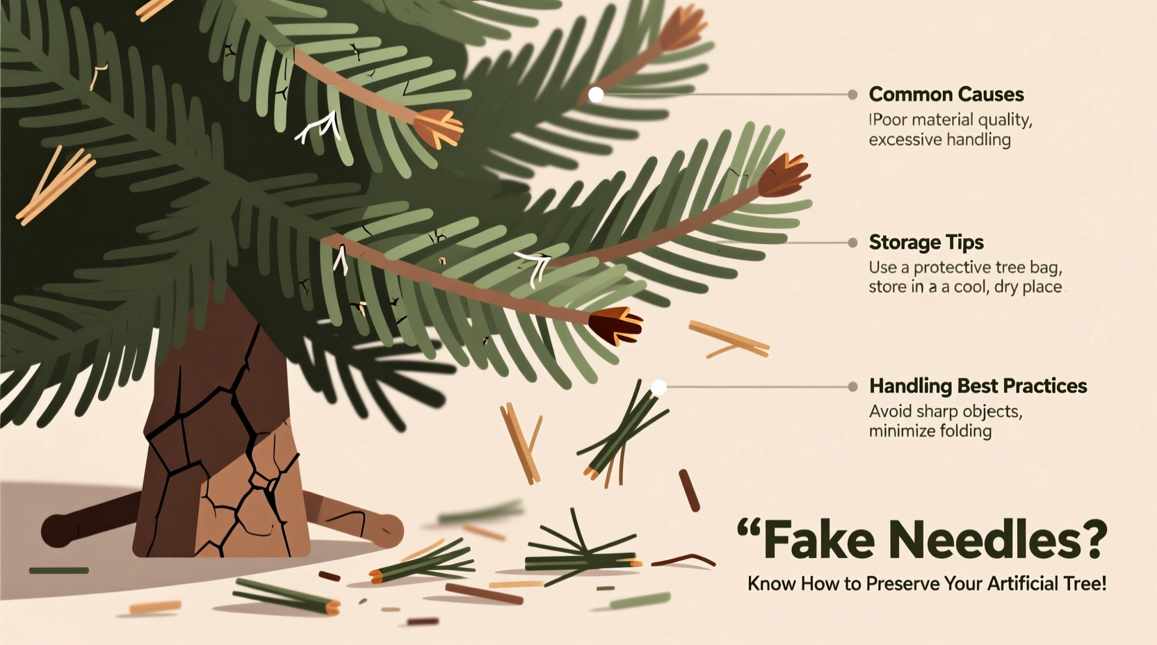 why does my artificial tree shed fake needles storage and handling tips