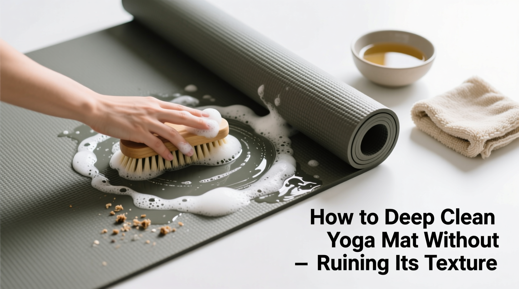 how to deep clean yoga mat without ruining its texture