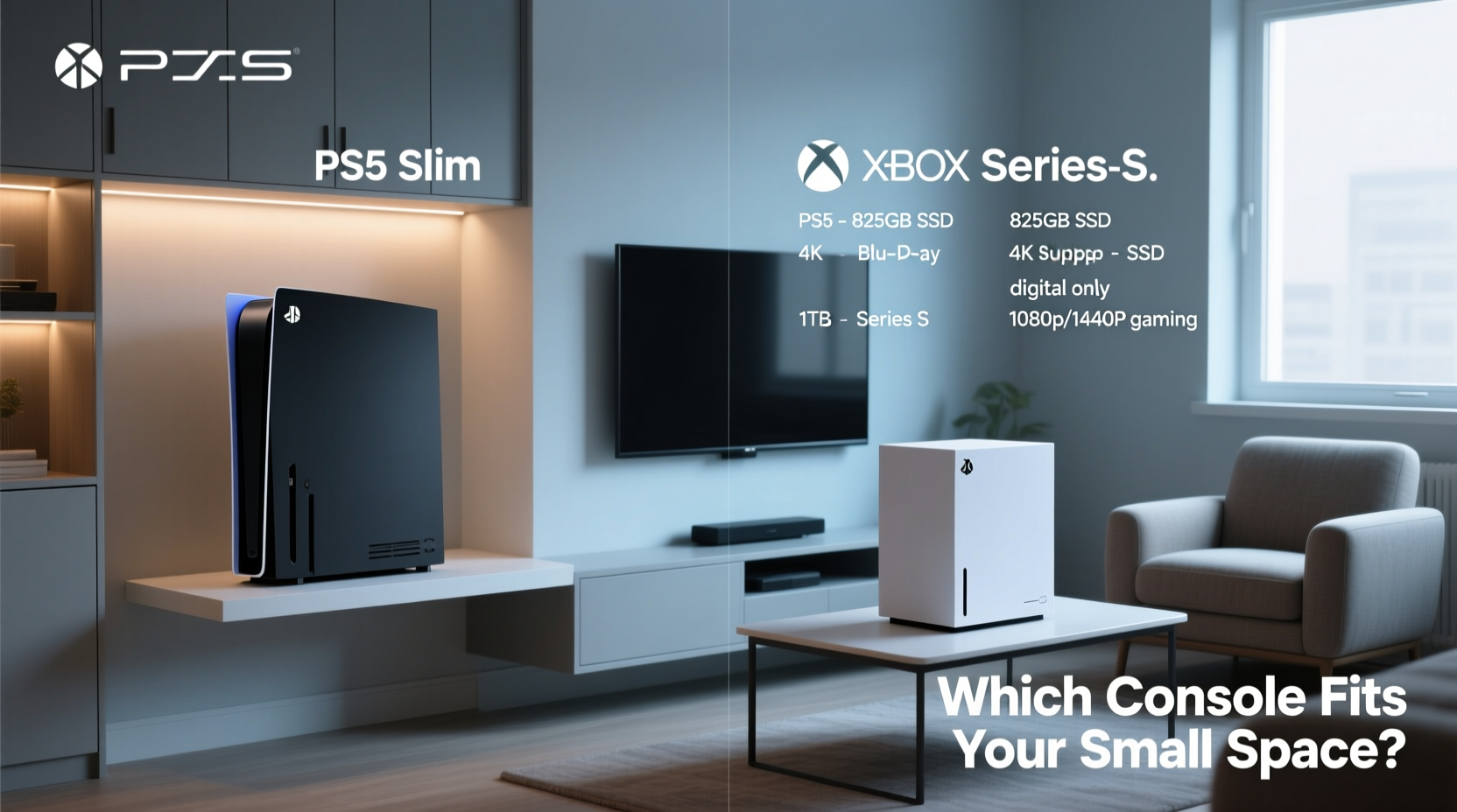 ps5 slim vs xbox series s which console offers better value for small apartments