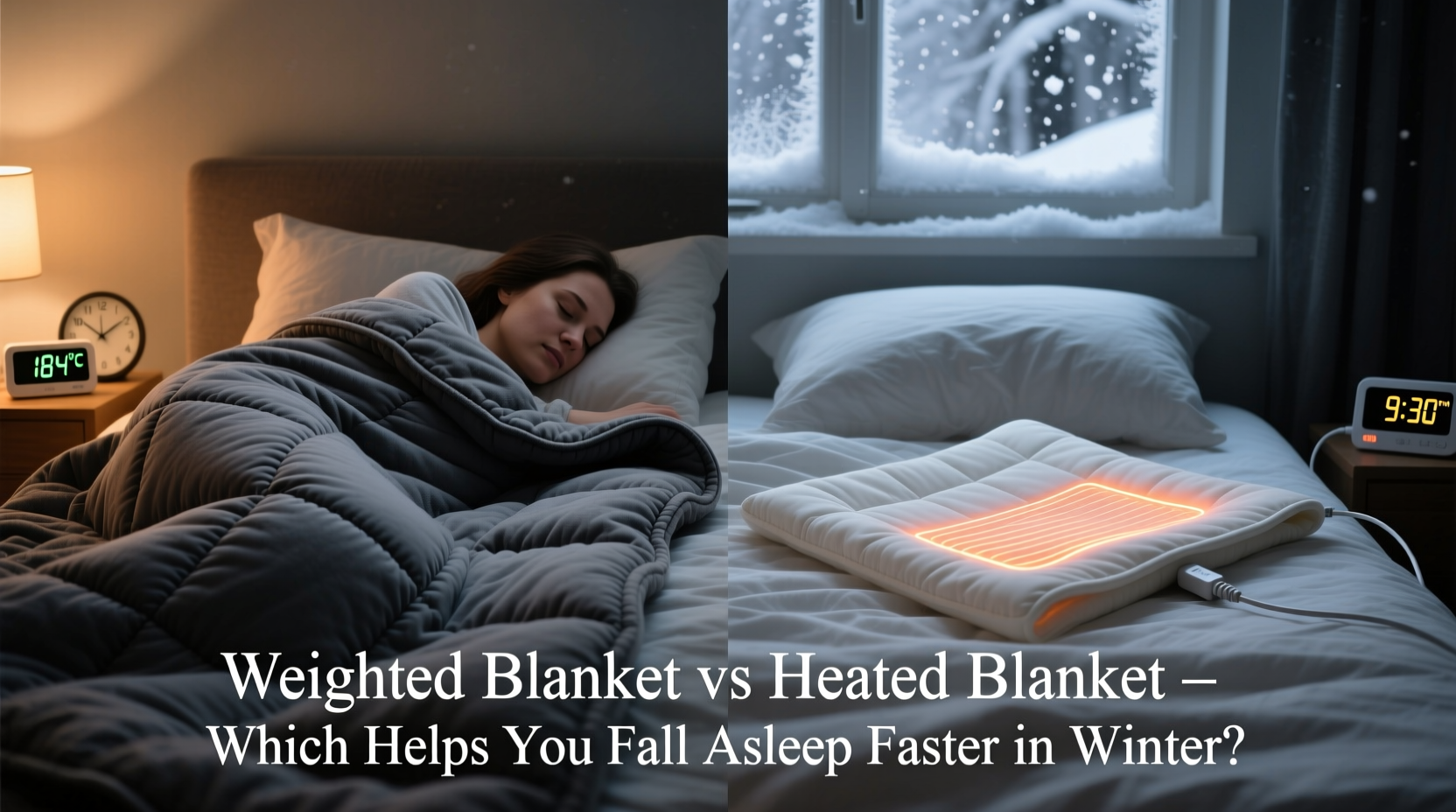 weighted blanket vs heated blanket which helps you fall asleep faster in winter