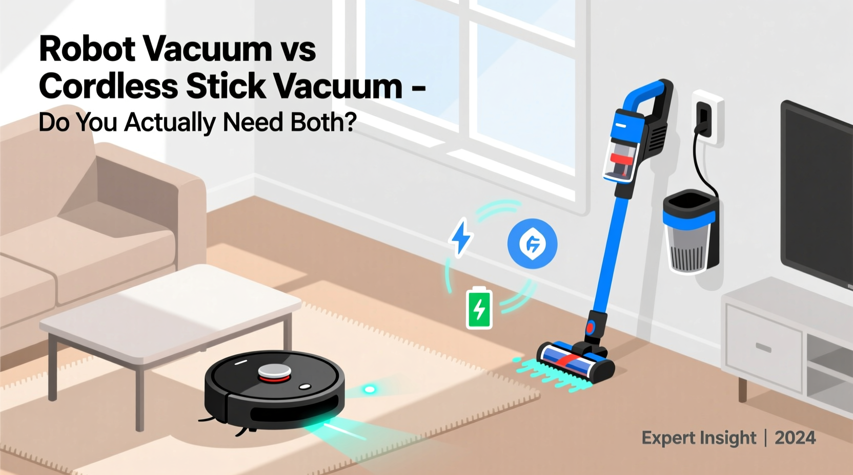 robot vacuum vs cordless stick vacuum do you actually need both