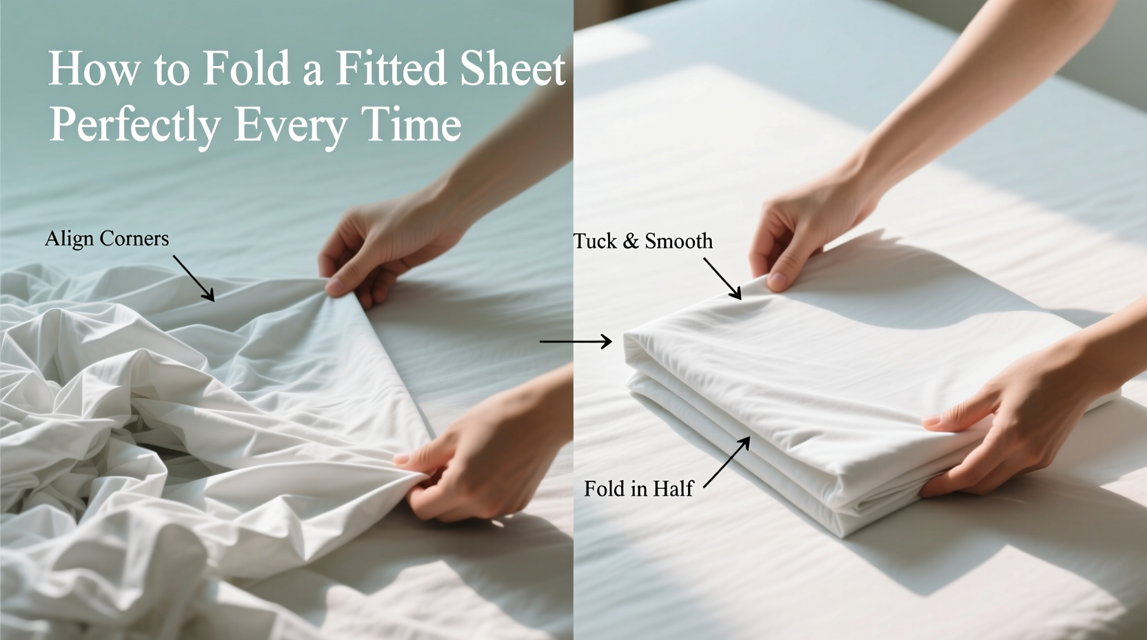 how to fold a fitted sheet perfectly every time with minimal effort
