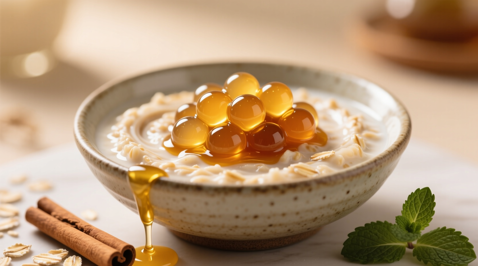 jazz up your oatmeal with honeyed boba