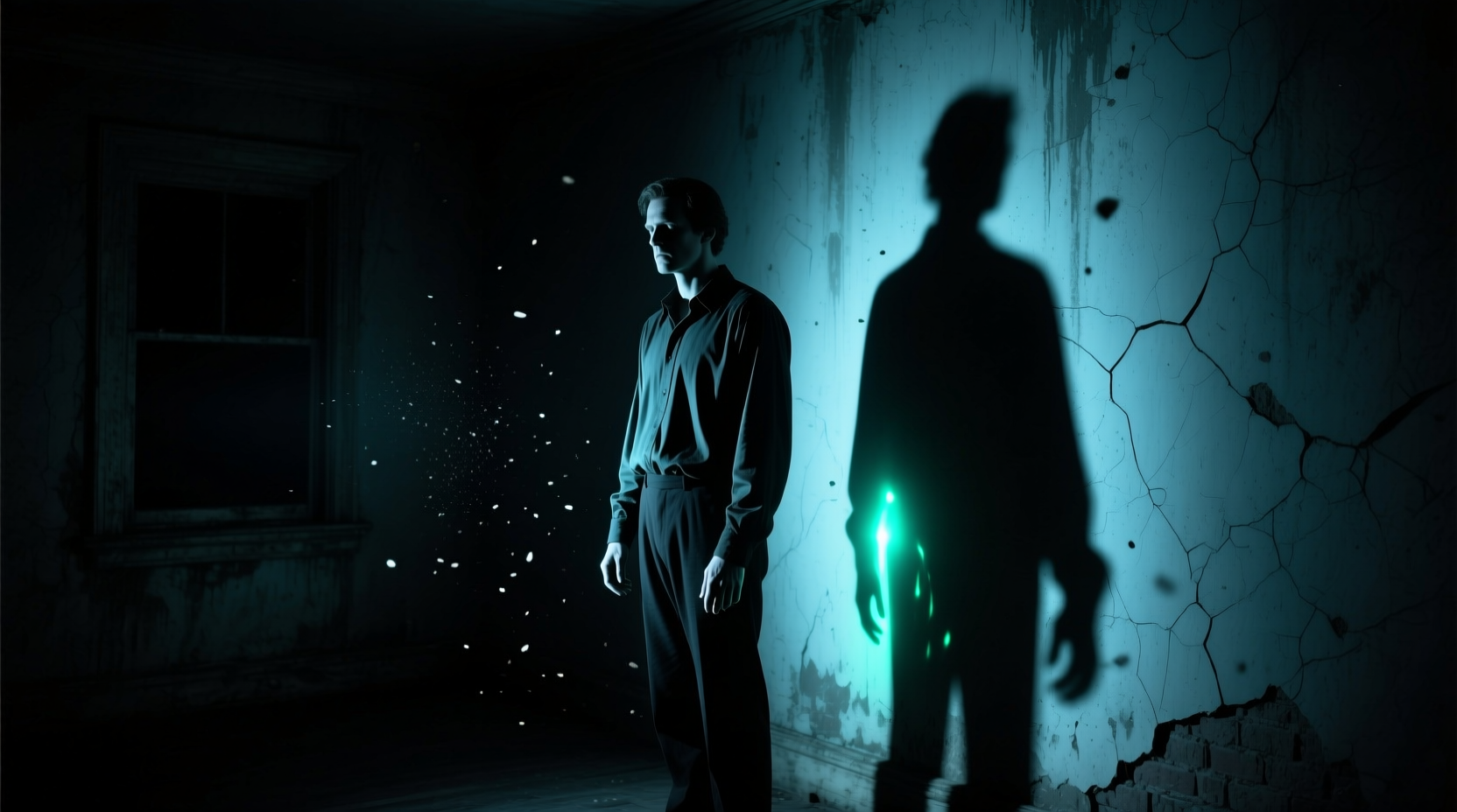 why is my shadow appearing on the wall at night with no visible light source