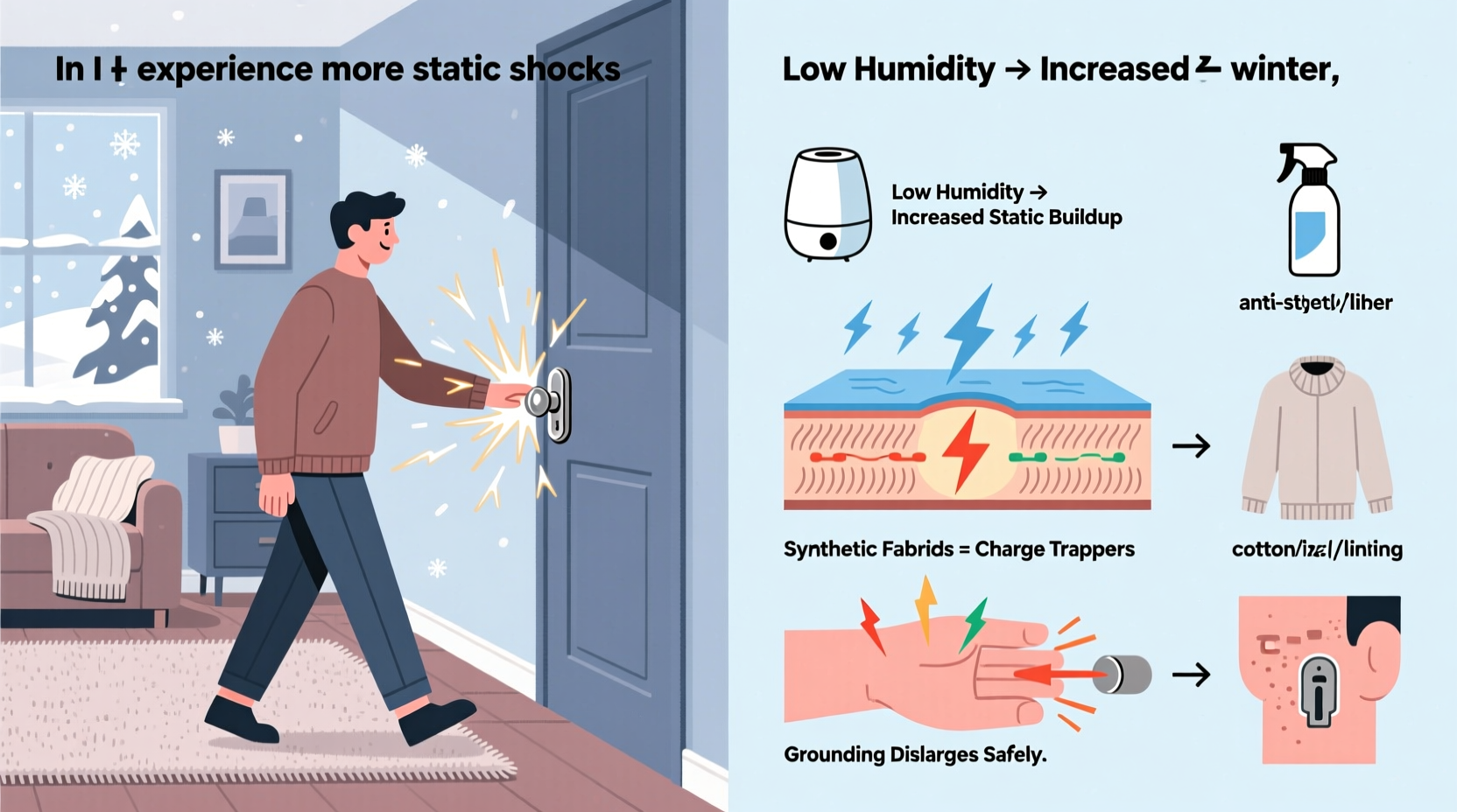 why do i get static shock more in winter and how to stop it