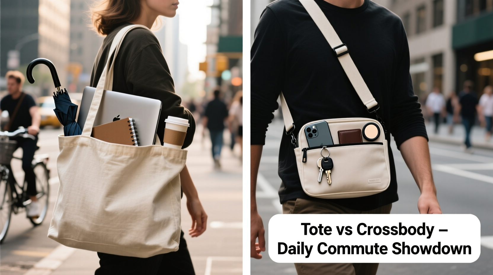 tote bag vs crossbody for commuting which is more practical daily