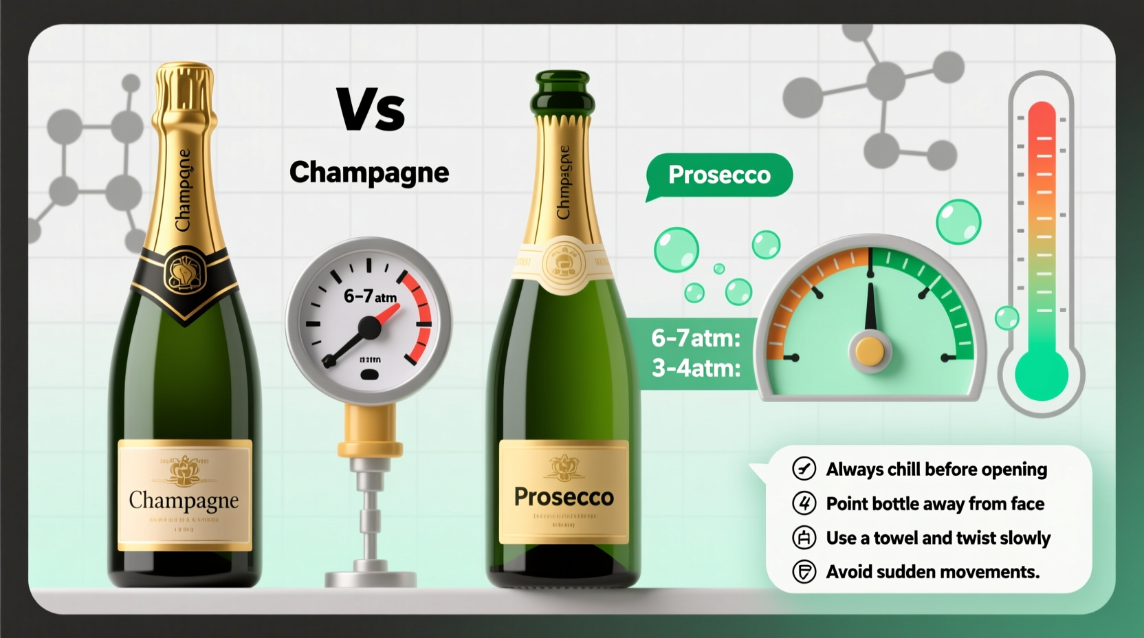 Champagne Vs Prosecco Pressure Levels And Cork Safety Tips