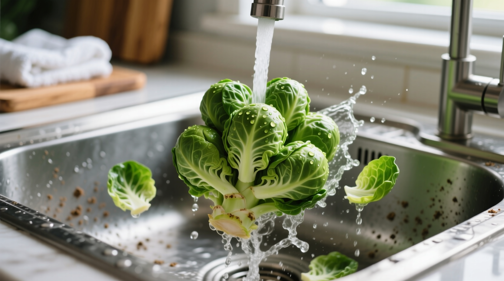 how to wash brussels sprouts