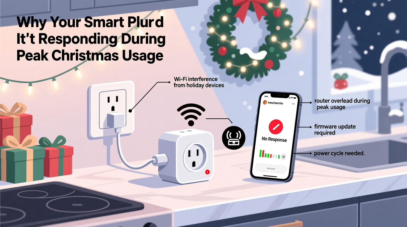why is my smart plug not responding to app during peak christmas usage