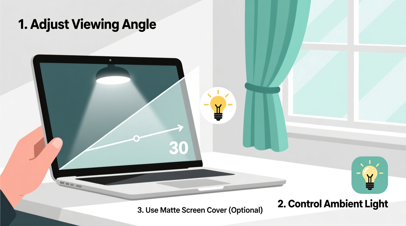 how to reduce screen glare on your laptop without filters