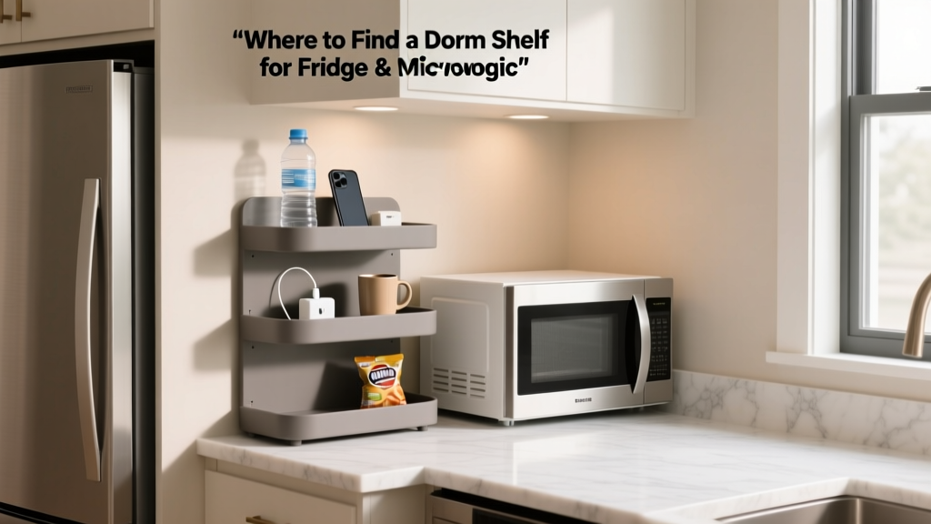 Where to Find a Dorm Shelf for Fridge & Microwave