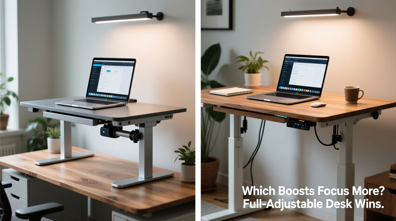 standing desk converter vs full height adjustable desk which improves focus more