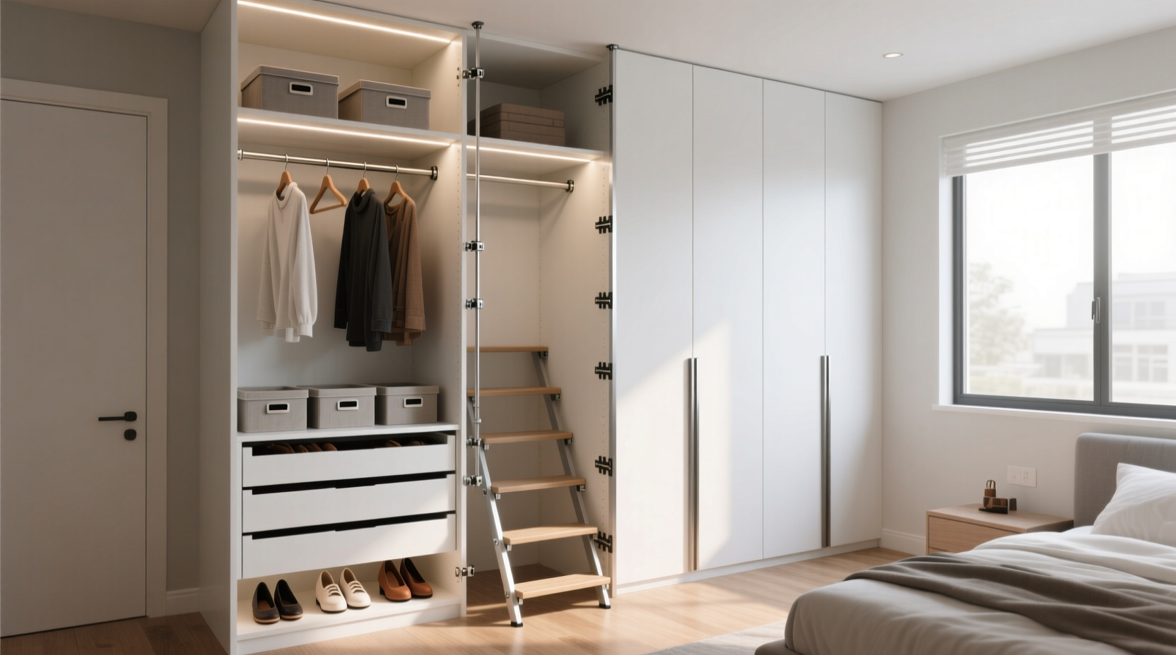 closet organization for petite tall families