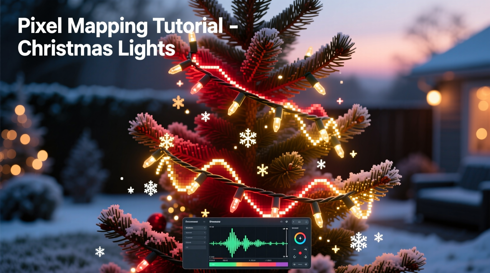 how to use pixel mapping to create animated effects with christmas lights