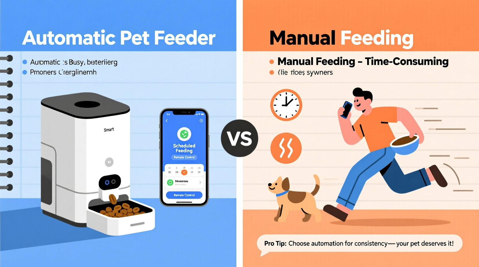 automatic pet feeder vs manual feeding which suits busy owners
