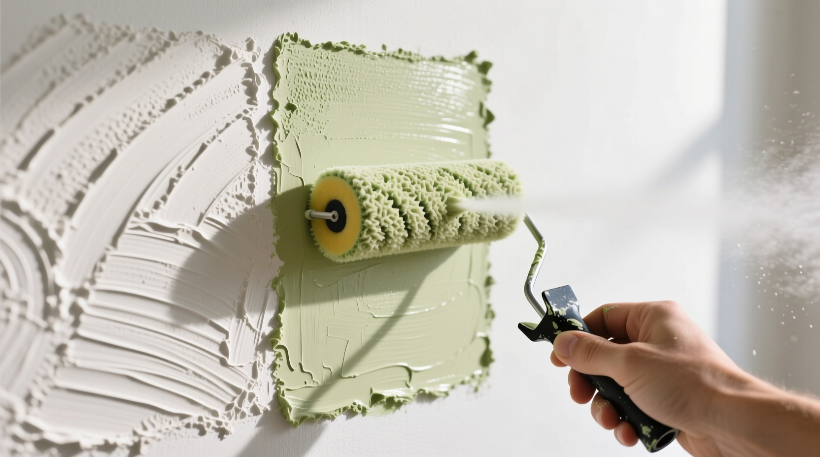 how to paint walls with texture without leaving roller marks