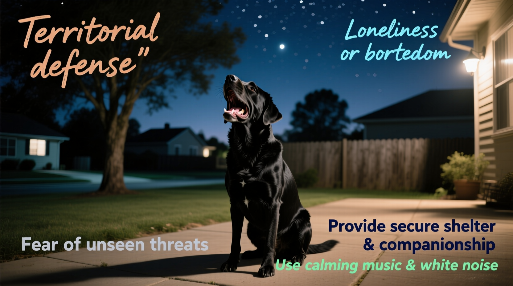 dog barking at night reasons why and how to stop it peacefully