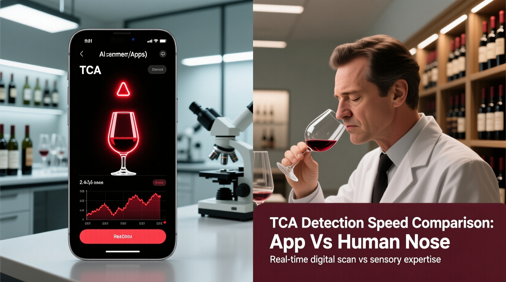 corked wine detector apps vs human nose training which method catches TCA faster