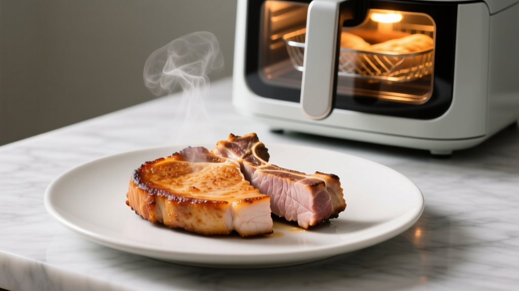 Unbreaded Pork Chops in Air Fryer: Crispy & Juicy