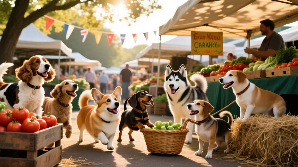 These 14 Dogs at Farmers' Markets Are Having the Time of Their Lives