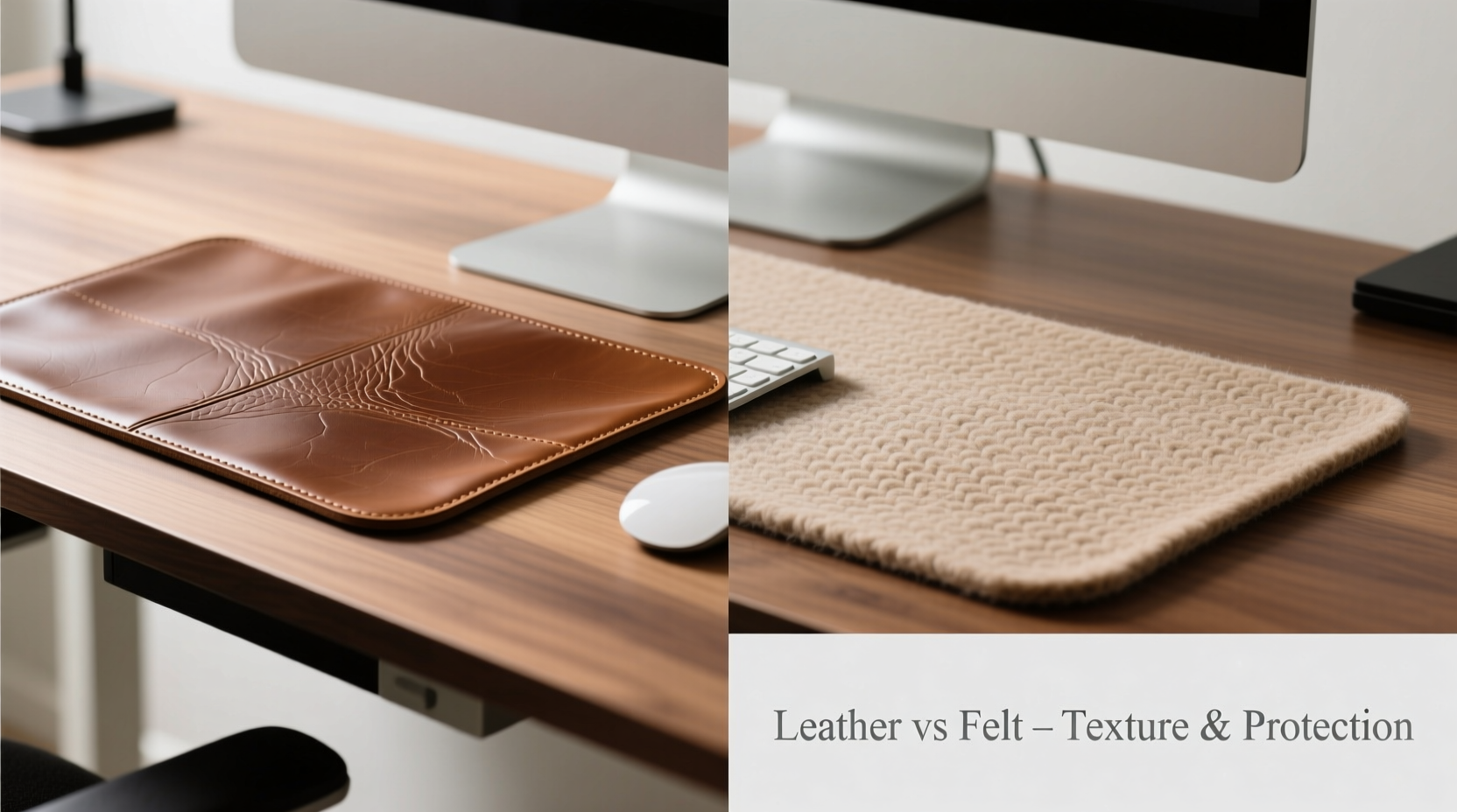 leather desk mat vs felt which protects your surface and feels better to write on