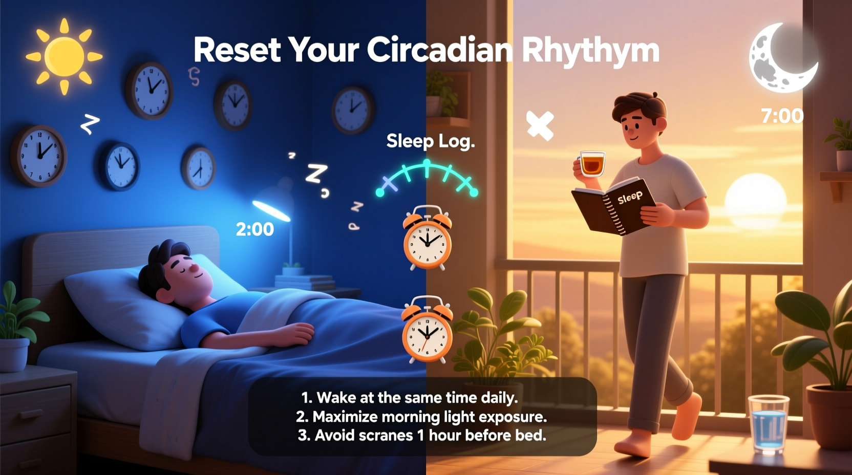 how to reset your circadian rhythm after months of late nights