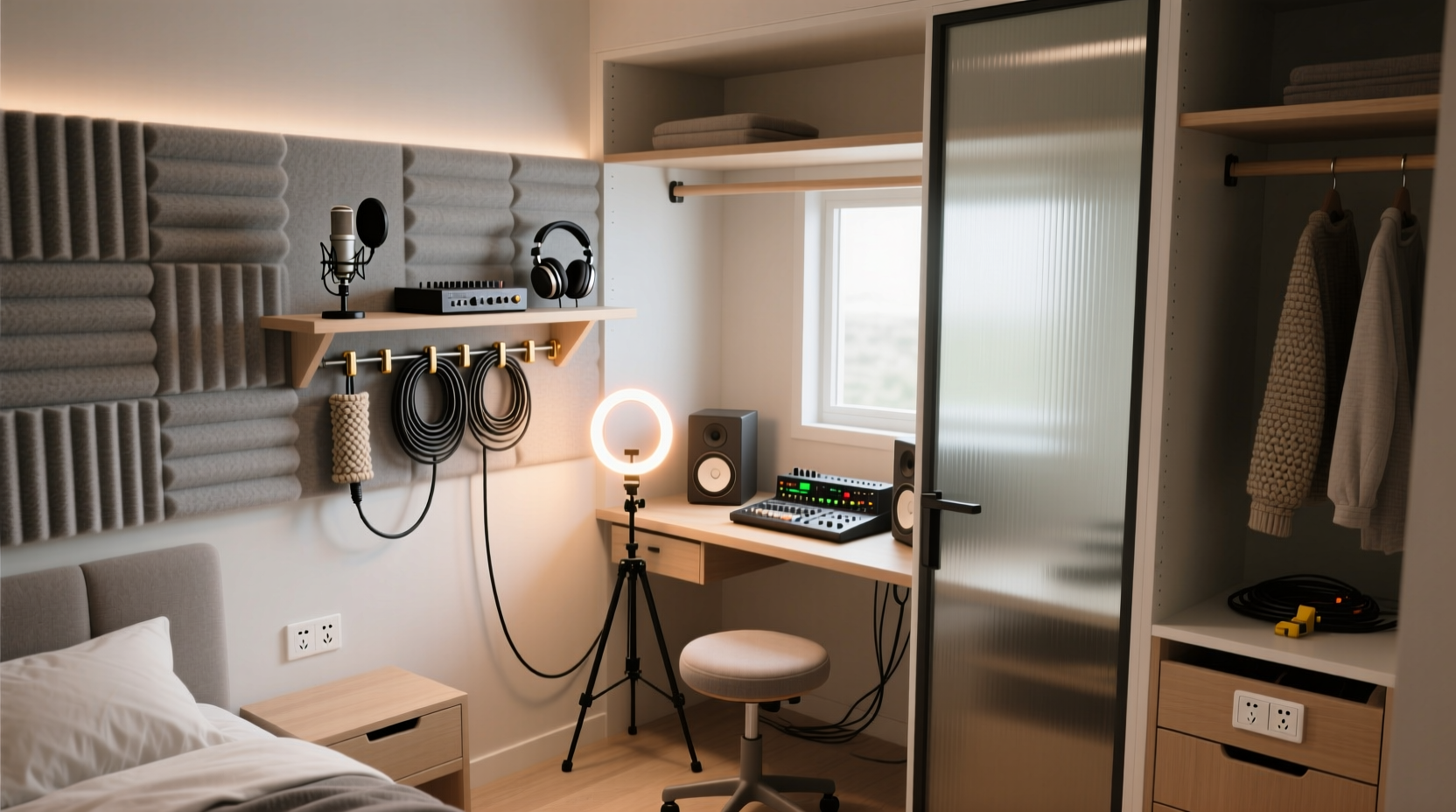closet organization tips for podcast recording