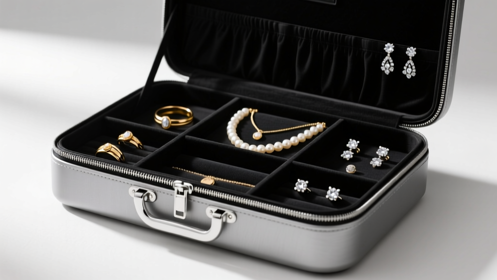 Extra-Large Travel Jewelry Case: Safe & Renter-Friendly