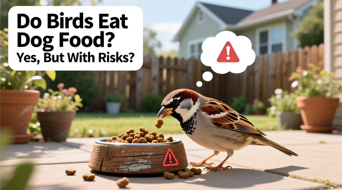 What to do if a bird eats dog food