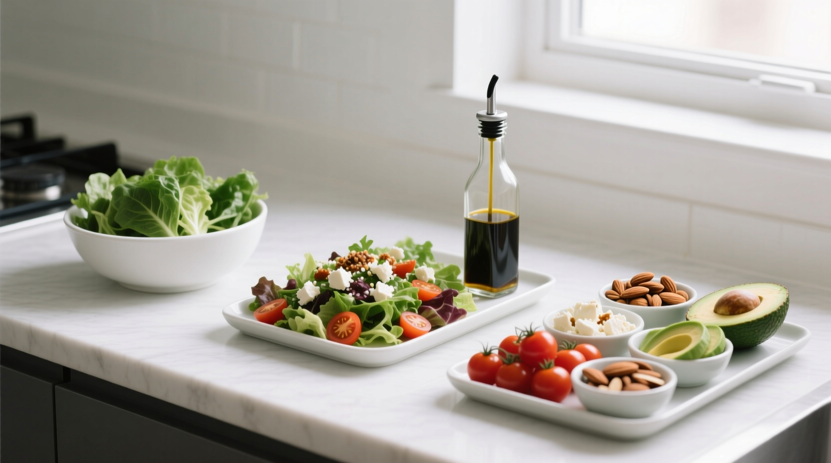 dress salads in stages for even seasoning and topping d