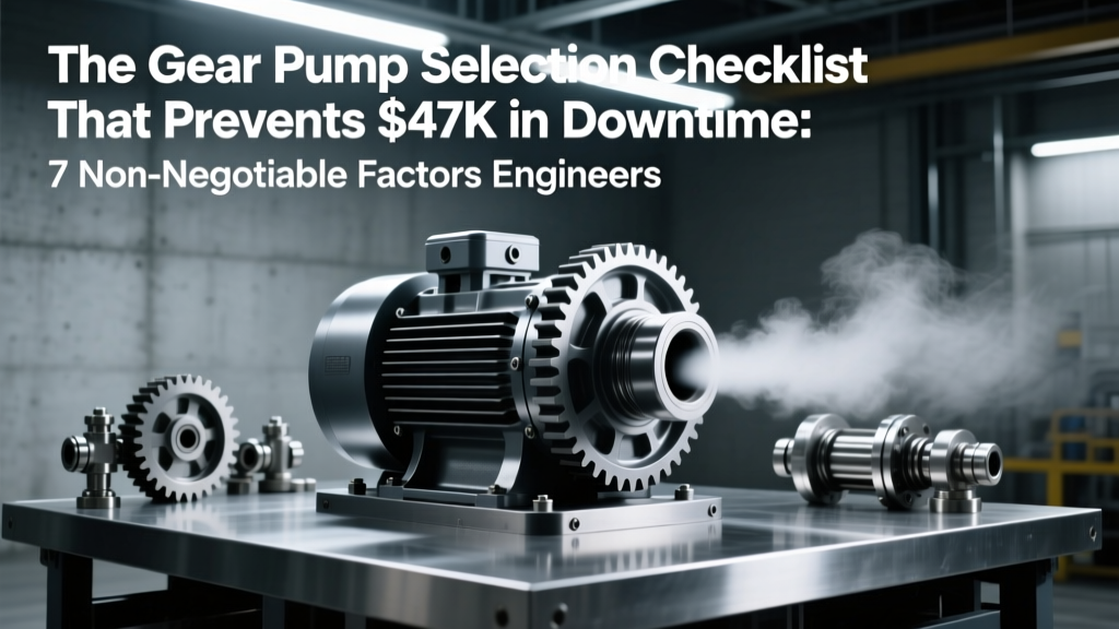 Gear Pump Selection Checklist: 7 Critical Factors