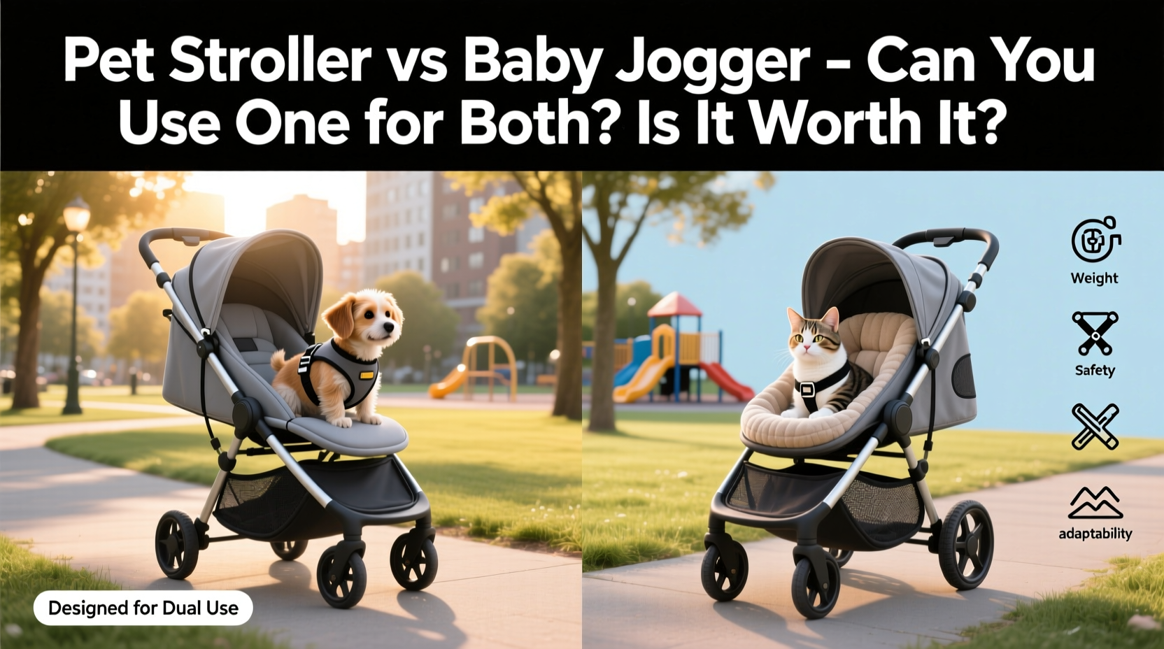 pet stroller vs baby jogger can you really use one for both and is it worth it