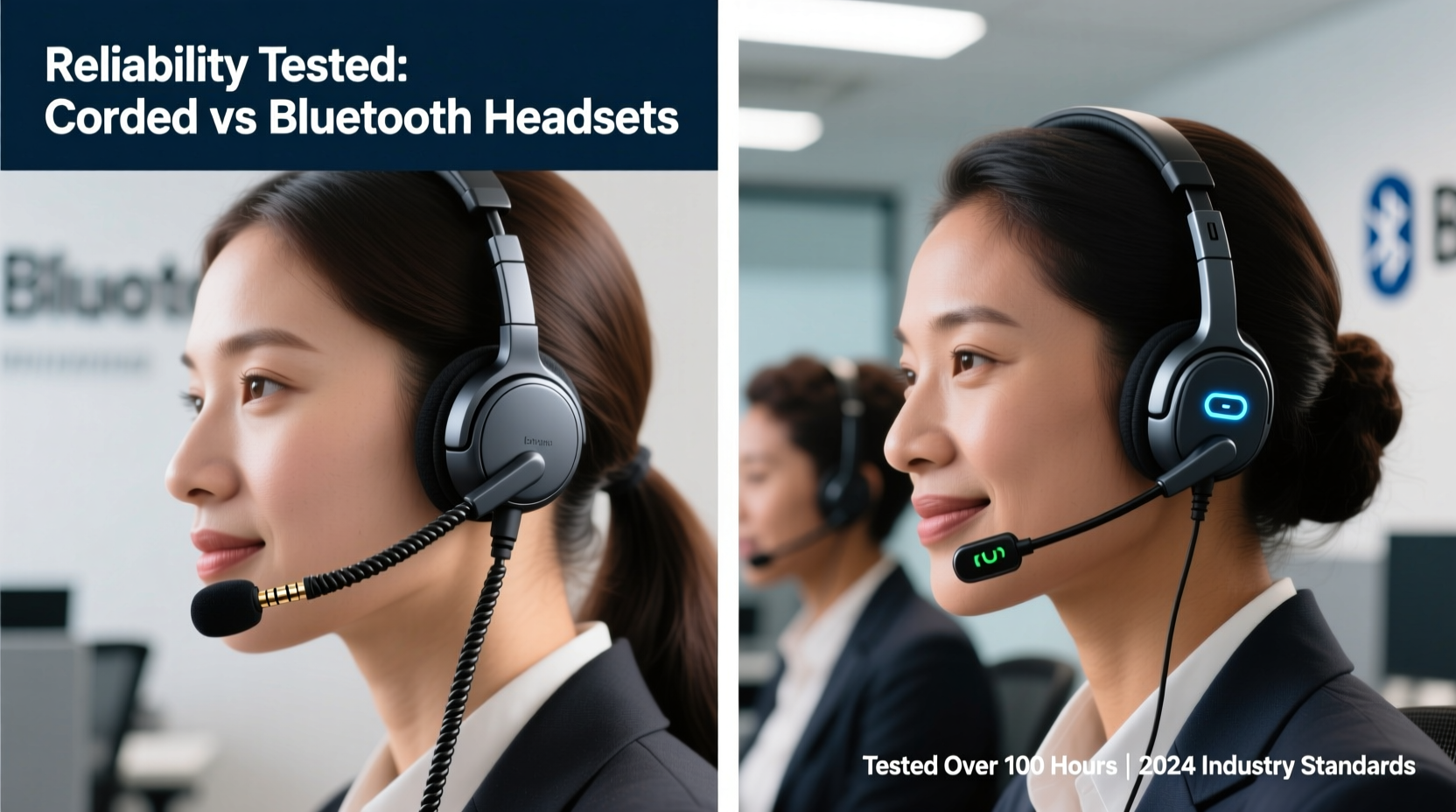 corded headset vs bluetooth for customer service jobs reliability tested