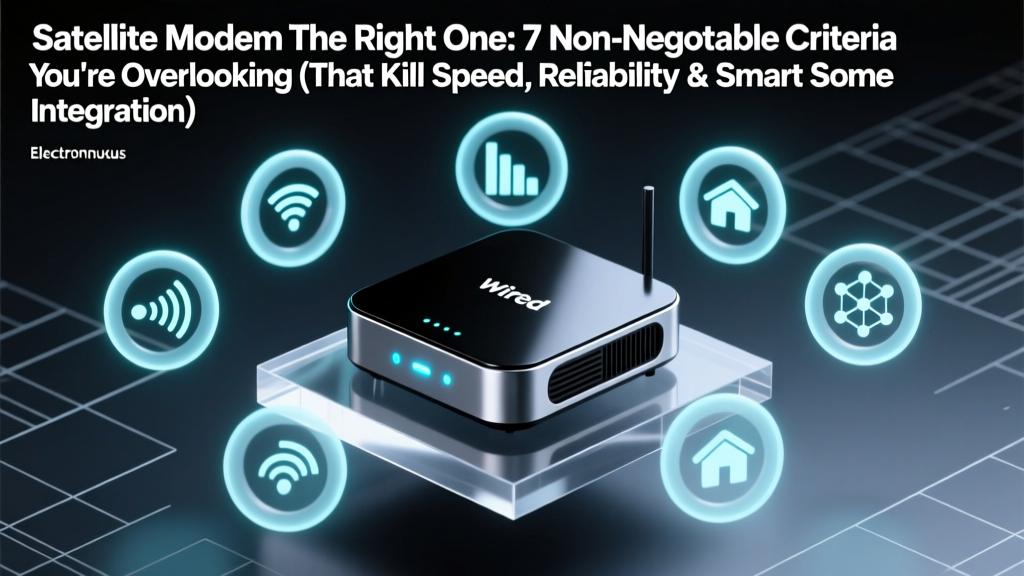 Satellite Modem The Right One: 7 Non-Negotiable Criteria You’re Overlooking (That Kill Speed, Reliability & Smart Home Integration)