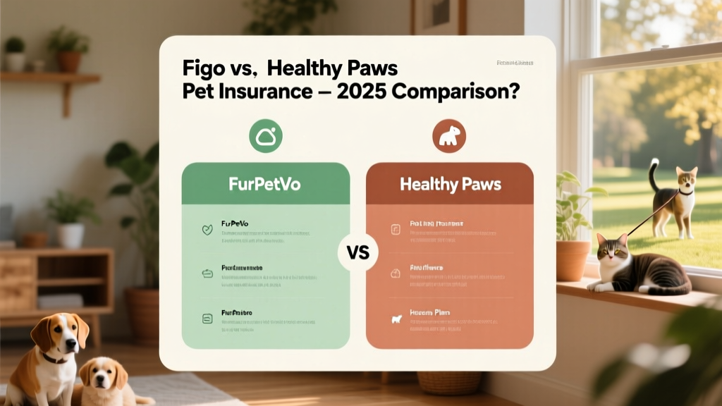 Side-by-side comparison chart showing key features of FurPetVo and Healthy Paws pet insurance plans