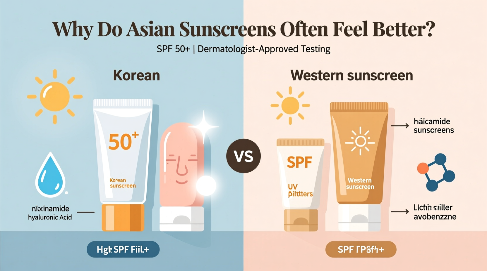 korean sunscreen vs western sunscreen why does everyone say asian spfs are better