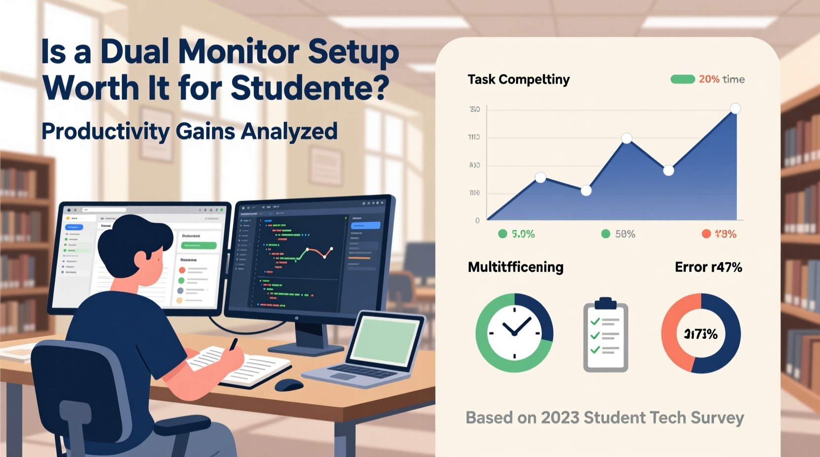is dual monitor setup worth it for students productivity gains analyzed