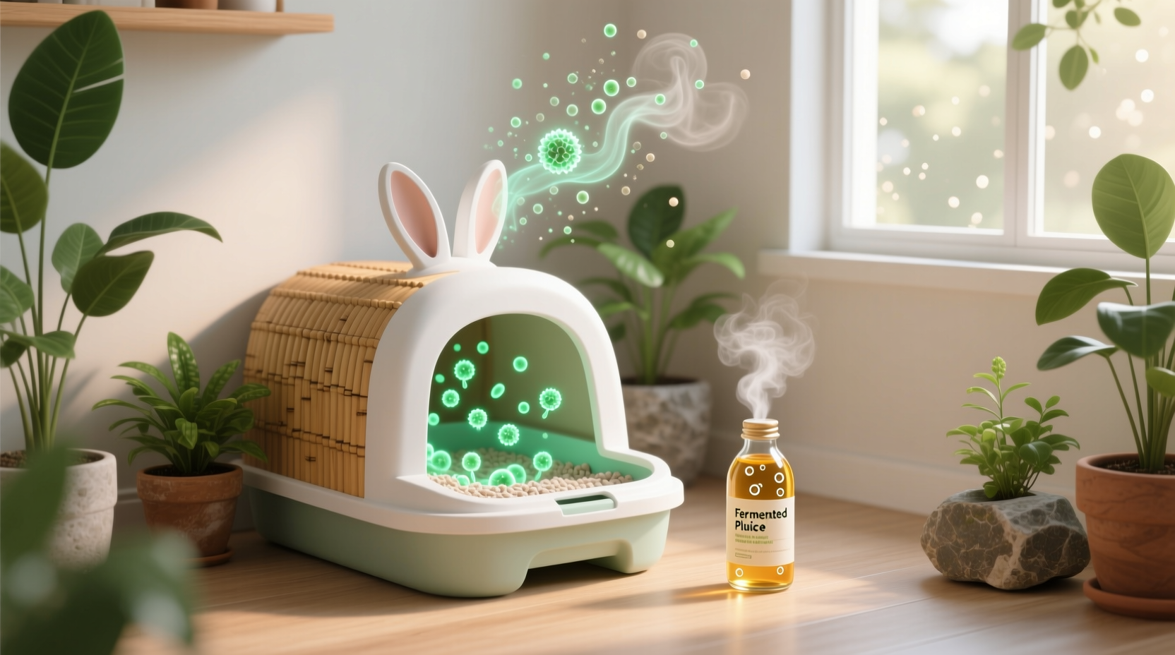 eco friendly rabbit litter sanitizing with fpj