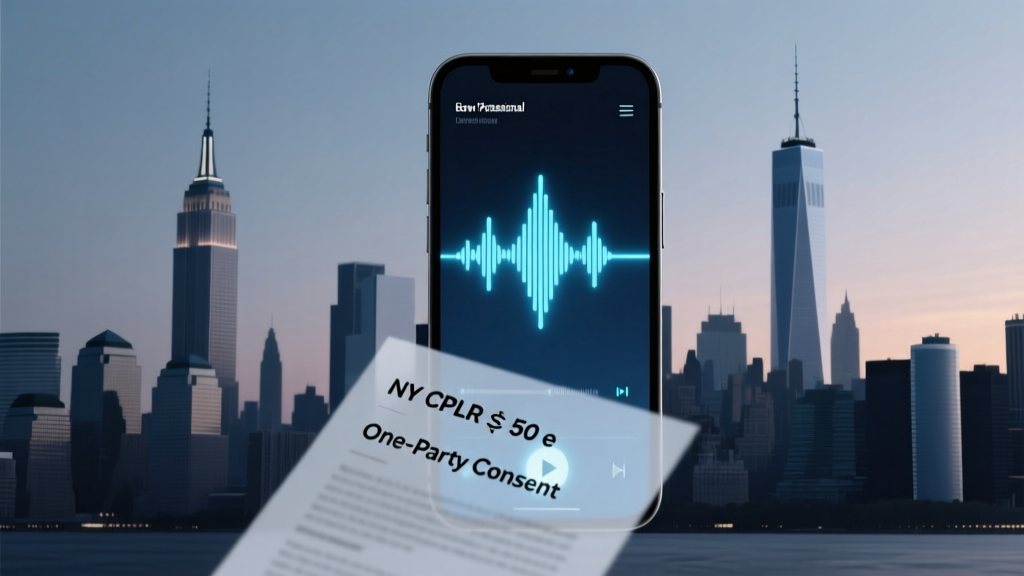 NY One-Party Recording Law: What You Must Know (2026)