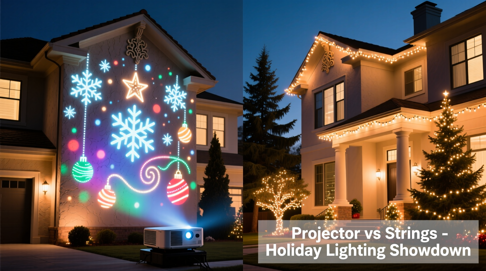 do projector christmas lights work better than strings on large homes