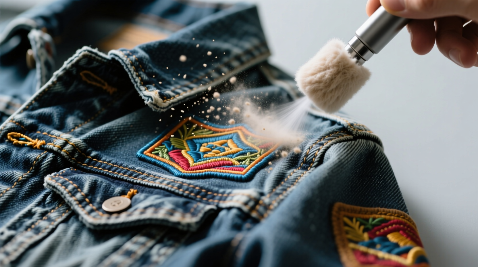 how to clean embroidered patches safely