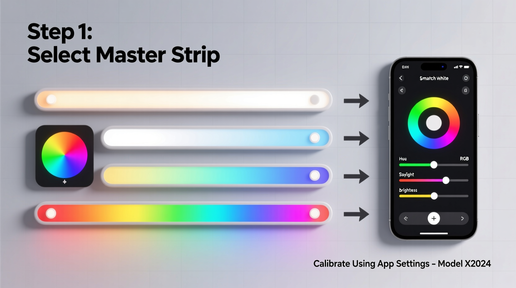 how to calibrate multiple smart light strips for color matching