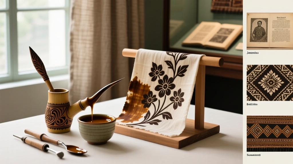 Indonesian Batik Tulis Canting Tools And Wax Resist Process