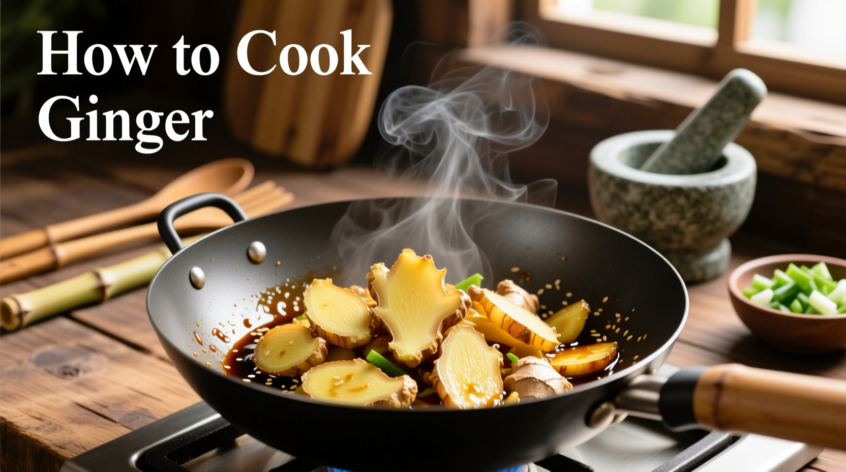 Ingwer in der Pfanne anbraten