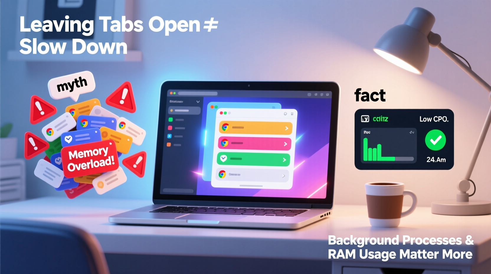 does leaving tabs open slow down your laptop or is it a myth
