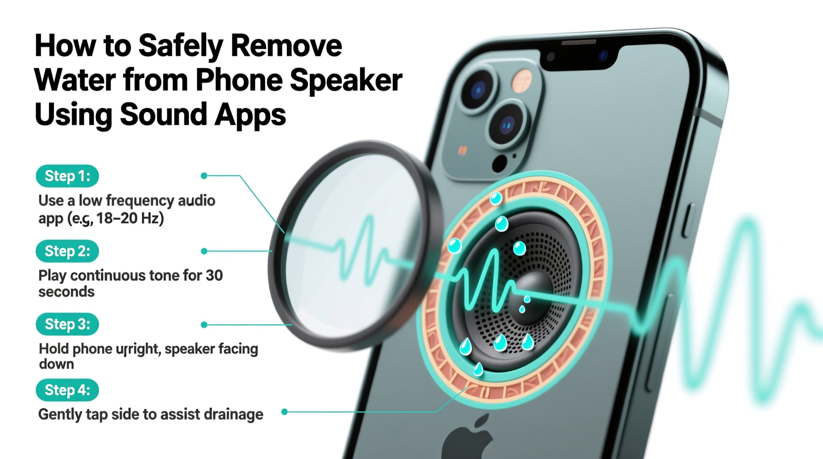 how to get water out of your phone speaker safely using sound apps