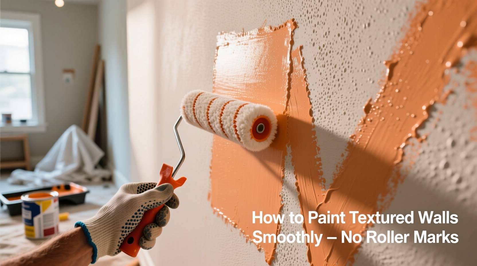 how to paint over textured walls smoothly without roller marks